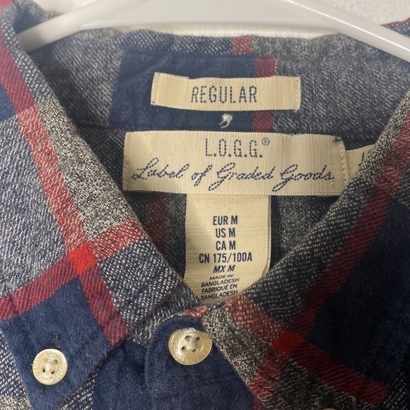 L.O.G.G. Plaid Men’s Flannel Size Medium - Picture 3 of 4